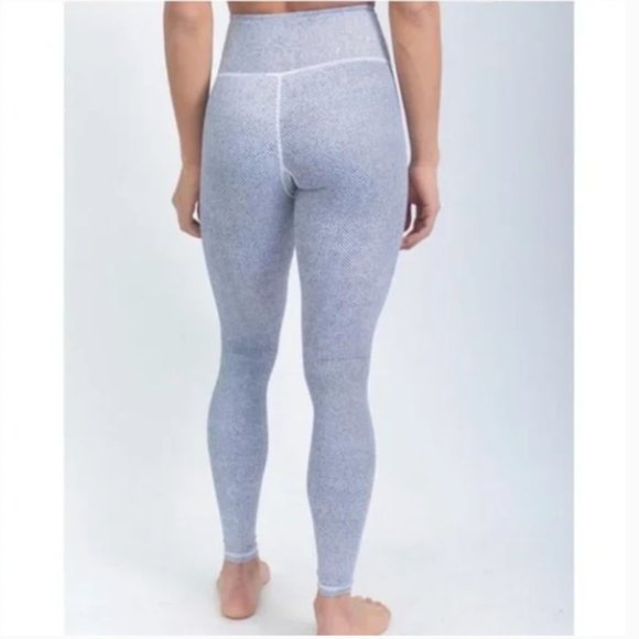 ZYIA Active Racer Light N Tight Black White Micro Dot Full Length Leggin… - Picture 7 of 10